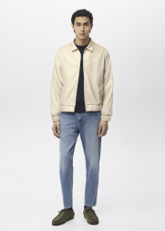 Áo Khoác Dù Ép Trơn Form Regular AK078 Màu Kem