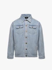 Áo Khoác Jean Trơn Túi Hộp 2 Bên Form Regular AK077 Màu Xanh Biển Nhạt