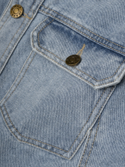 Áo Khoác Jean Trơn Túi Hộp 2 Bên Form Regular AK077 Màu Xanh Biển Nhạt