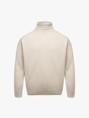 Áo Len Cổ Lọ Thêu 4M Ở Cổ Form Regular AL015 Màu Be