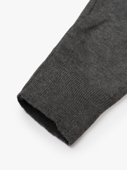 Áo Len Cổ Lọ Thêu 4M Ở Cổ Form Regular AL015 Màu Xám Muối Tiêu