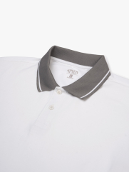 Áo Polo Cá Sấu In 2 Bên Sườn Form Regular PO175 Màu Trắng