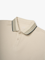 Áo Polo Cổ Phối Màu Form Regular PO172 Màu Be