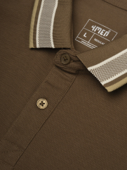 Áo Polo Cổ Phối Màu Form Regular PO172 Màu Nâu