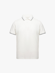 Áo Polo Phối Bo Cổ Dệt Mè Form Regular PO173 Màu Trắng