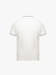 Áo Polo Phối Bo Cổ Dệt Mè Form Regular PO173 Màu Trắng