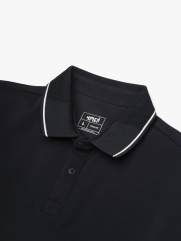 Áo Polo Phối Bo Cổ Dệt Mè Form Regular PO173 Màu Xanh Đen