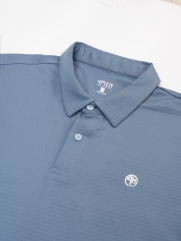 Áo Polo Thể Thao In Logo 4M Tròn Form Regular PO171 Màu Xám Xanh