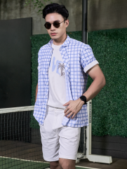 Áo Sơ Mi Caro Cool-X Thêu 4M Form Regular SM193