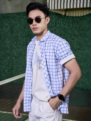 Áo Sơ Mi Caro Cool-X Thêu 4M Form Regular SM193