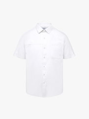 Áo Sơ Mi Tay Ngắn Thêu Logo M Form Regular SM197 Màu Trắng