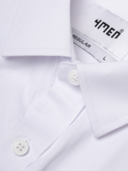 Áo Sơ Mi Tay Ngắn Thêu Logo M Form Regular SM197 Màu Trắng