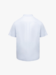 Áo Sơ Mi Tay Ngắn Thêu Logo M Form Regular SM197 Màu Xanh Biển