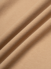 Áo Thun Cổ Tròn Phối Bo Form Regular AT180 Màu Nâu Nhạt