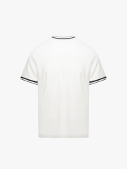 Áo Thun Cổ Tròn Phối Bo Form Regular AT180 Màu Trắng