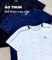Áo Thun Thể Thao Cổ Phối 2 Màu Form Regular AT176 Màu Xanh Đen