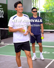 Áo Thun Thể Thao Phối Vai Form Regular AT177 Màu Xanh Đen