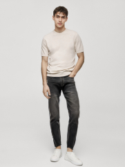 Quần Jean Diễu Túi Sau Form Slimfit QJ117 Màu Xám Đậm