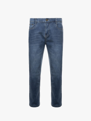 Quần Jean Diễu Túi Sau Form Slimfit QJ117 Màu Xanh Biển Đậm