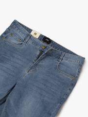 Quần Jean Diễu Túi Sau Form Slimfit QJ117 Màu Xanh Biển Nhạt