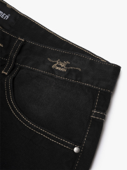 Quần Jean Rã Diễu Thêu Chữ Just Breath Form Straight QJ119 Màu Đen