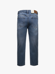 Quần Jean Rã Diễu Thêu Chữ Just Breath Form Straight QJ119 Màu Xanh Biển Đậm