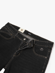 Quần Jean Rã Diễu Thêu Huy hiệu 4MEN Form Regular QJ120 Màu Xám