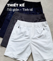 Quần Short Thể Thao In Chữ Active 4MEN Form Regular QS080 Màu Xám