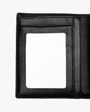 VÍ DA NAPPA KHÓA KÉO DÁNG ĐỨNG BV055 Màu Đen