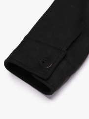 Áo Khoác Da Lộn Dây Kéo Form Regular AK079 Màu Đen