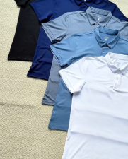 Áo Polo Thể Thao In Logo 4M Tròn Form Regular PO171 Màu Trắng