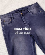 Quần Jean Diễu Túi Sau Form Slimfit QJ117 Màu Xám Đậm