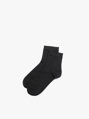 Vớ Công Sở Cổ Trung Sợi Bamboo Kháng Khuẩn Khử Mùi VO148 Màu Đen