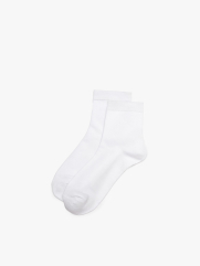 Vớ Công Sở Cổ Trung Sợi Bamboo Kháng Khuẩn Khử Mùi VO148 Màu Trắng