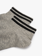 Vớ Nam cổ ngắn phối màu VO147 Màu Xám