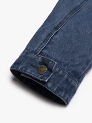 Áo Khoác Jean Trơn Dây Kéo Form Regular AK076 Màu Xanh