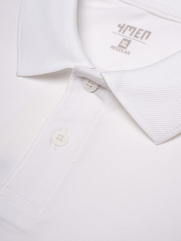 Áo Polo Cá Sấu In Sọc 2 Bên Form Regular PO178 Màu Trắng