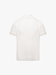 Áo Polo Dệt Kim Vặn Thừng Form Slimfit PO177 Màu Trắng