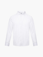 Áo Sơ Mi Diễu Ly Hạn Chế Nhăn Wrinkle X Thêu Peakhour Form Slimfit SM182 Màu Trắng