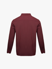 Áo Sơ Mi Tay Dài Linen Trơn Form Regular SM199 Màu Đỏ Đô