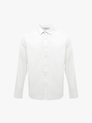 Áo Sơ Mi Tay Dài Linen Trơn Form Regular SM199 Màu Trắng