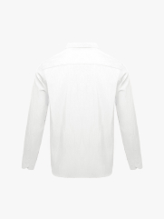 Áo Sơ Mi Tay Dài Linen Trơn Form Regular SM199 Màu Trắng