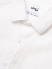 Áo Sơ Mi Tay Dài Linen Trơn Form Regular SM199 Màu Trắng