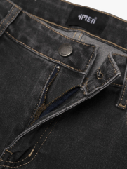 Quần Jean Rã Diễu Trang Trí Thêu 4M Form Regular QJ121 Màu Xám