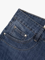 Quần Jean Thêu 4M Ở Túi Sau Form Slimfit QJ122 Màu Xanh Biển Đậm