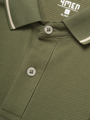 Aó Polo Thêu Đầu Ngựa Ở Ngực Form Slimfit PO181 Màu Rêu