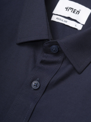 Áo Sơ Mi In Pattern Đầu Ngựa Form Regular SM201 Màu Xanh Đen