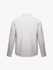 Áo Sơ Mi Sọc Thêu Logo Ngựa Form Regular SM202 Màu Sọc Xám