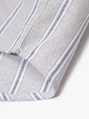 Áo Sơ Mi Sọc Thêu Logo Ngựa Form Regular SM202 Màu Sọc Xám