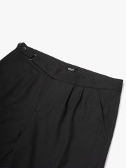 Quần Short Sidetab Trơn Form Straight QS083 Màu Đen